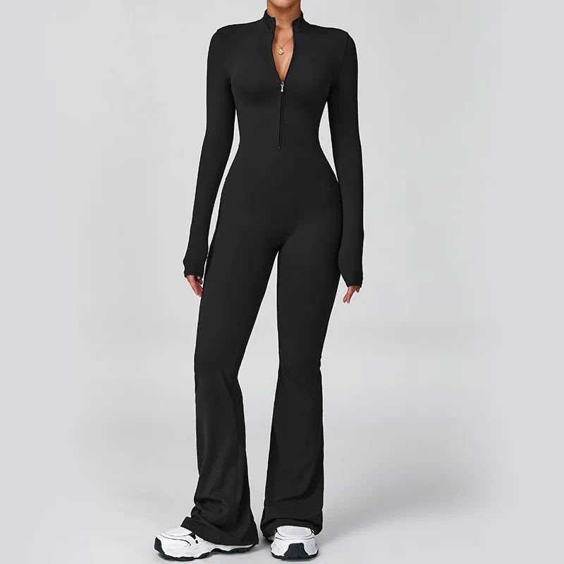 Women's Yoga Onesie Jumpsuit – Long Sleeve Cloud-Feel Sport Tights