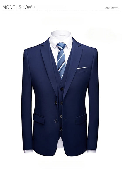 Suits For Men 3 Pieces Set Elegant Wedding  Fashion Classic Full Jackets Vest Pants Blazers Outfit 2026 Formal Costume