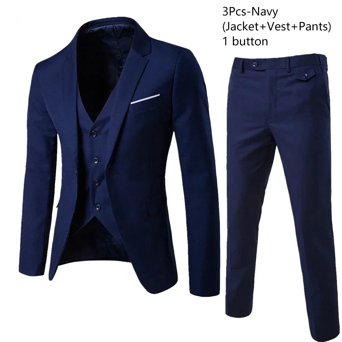 Suits For Men 3 Pieces Set Elegant Wedding  Fashion Classic Full Jackets Vest Pants Blazers Outfit 2026 Formal Costume