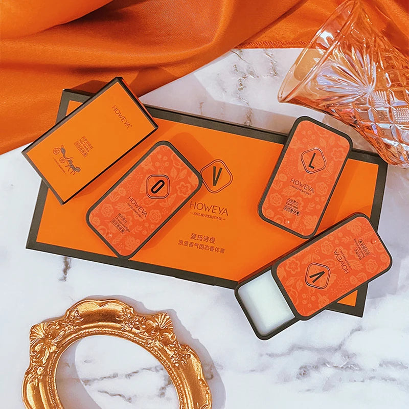 4pcs Solid Perfume Set, Floral and Fruity Fragrance