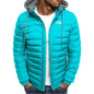 2026 casual outdoor winter men's warm zipper street business travel slim fit fashionable hooded jacket