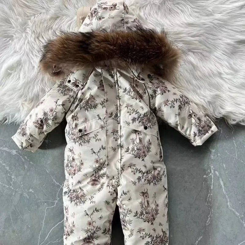 New -30 Winter Baby Rompers Thickness  Infant Jumpsuit