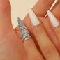 Punk Metal Nail Cover Bone Ring for Women Gothic Rock Machinery Manicure Fingertip Ring Finger Rings Cosplay Jewelry Set Gift
