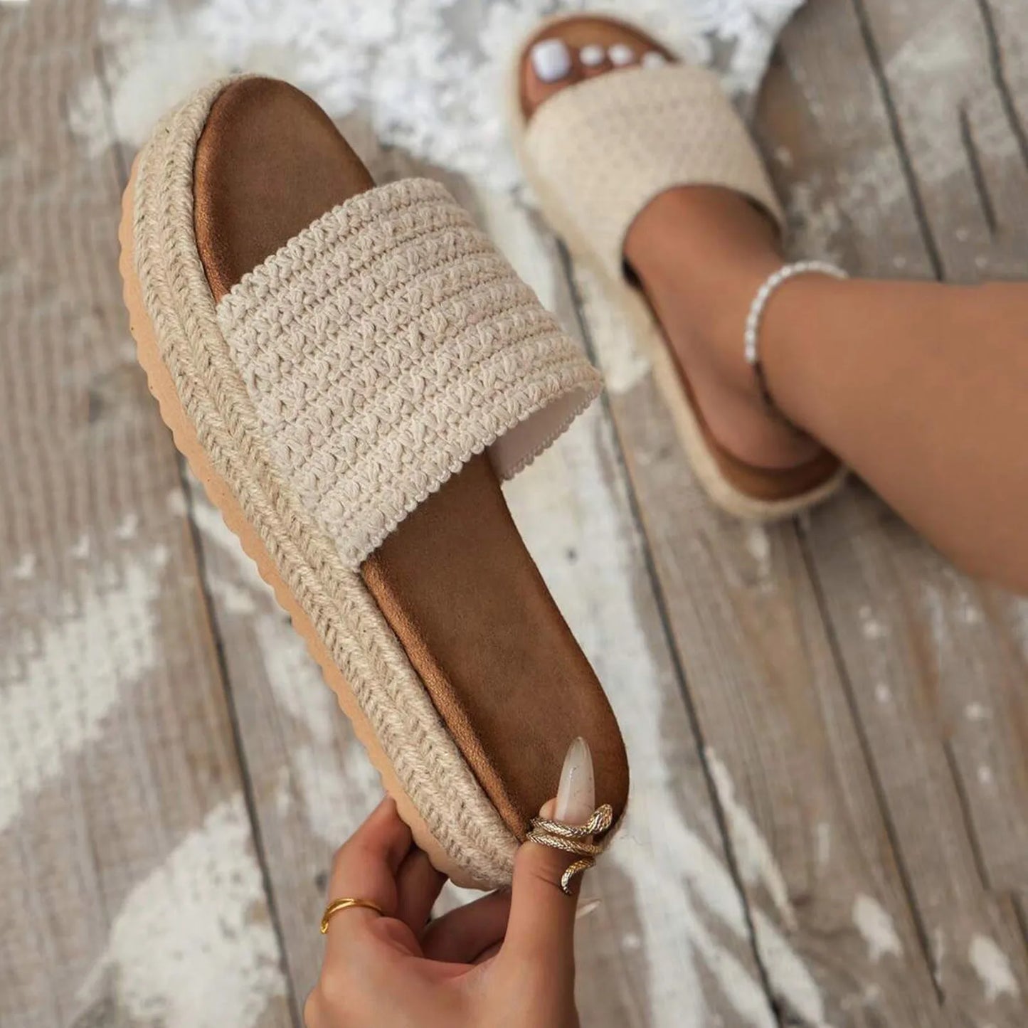 2025 Summer Women's Outdoor Platform Casual Round Toe Sandals