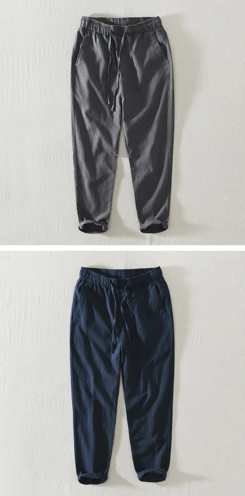 Summer New Casual Linen Ankle-length Pants for Men