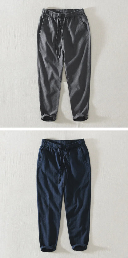 Summer New Casual Linen Ankle-length Pants for Men