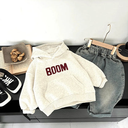 New Kids Hoodie with Letter Print Boys Girls