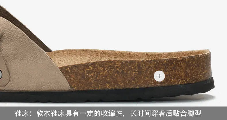 Soft Soled Cork Sandals Slippers Summer Beach Shoes