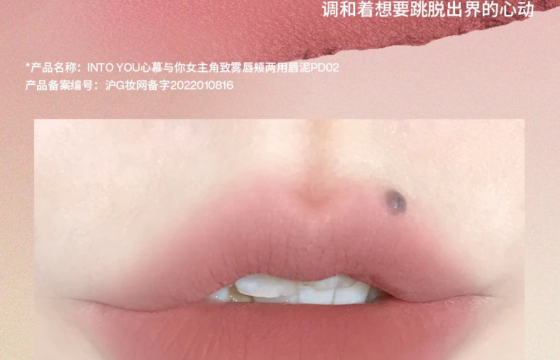 Into You Canned Lip Mud Matte Velvet Whitening Long lasting Lipstick Frost Lip Glaze Natural Bare Color