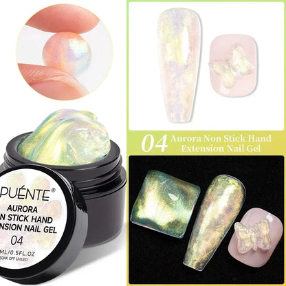 30ML Glitter Poly Nail Gel Hema Free Pink Glitter Acrylic Gel Finger Extension Nail Gel Semi-Permanent Nail Varnish For Manicure