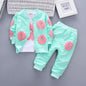Baby Boys Girls Clothes stamp Cotton T-Shirt Pants 2Pcs/sets