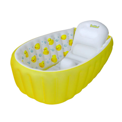 Inflatable Bathtub Pool for Sitting up, Blow up Portable Non-slip Baby Toddler Bathtub for Kids