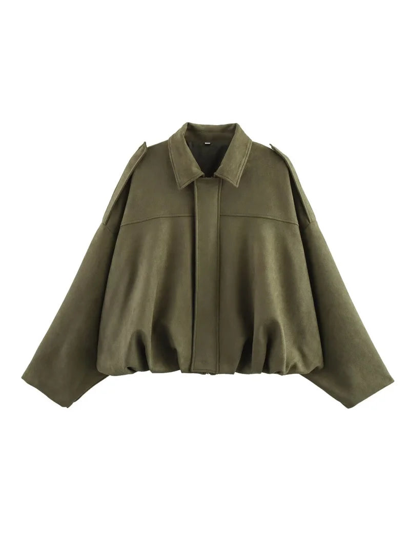 Styledora Suede Oversized Jacket