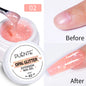 30ML Glitter Poly Nail Gel Hema Free Pink Glitter Acrylic Gel Finger Extension Nail Gel Semi-Permanent Nail Varnish For Manicure