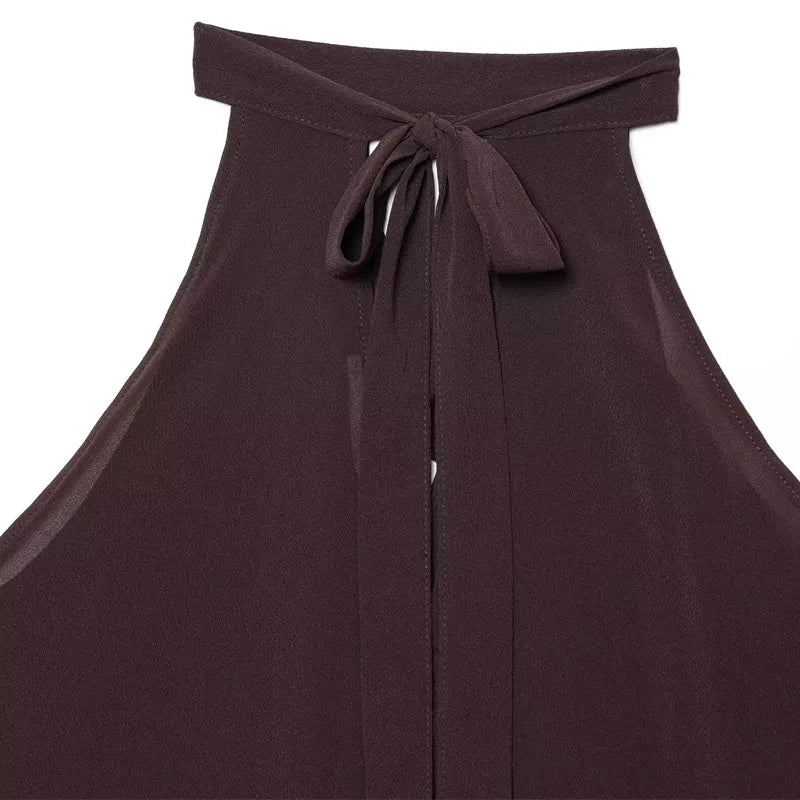 Y2k Top Women Summer Tank Crop Top Female Sleeveless Sexy Pleated Top Street Style Casual Korean Clothing Brown Cute Party top