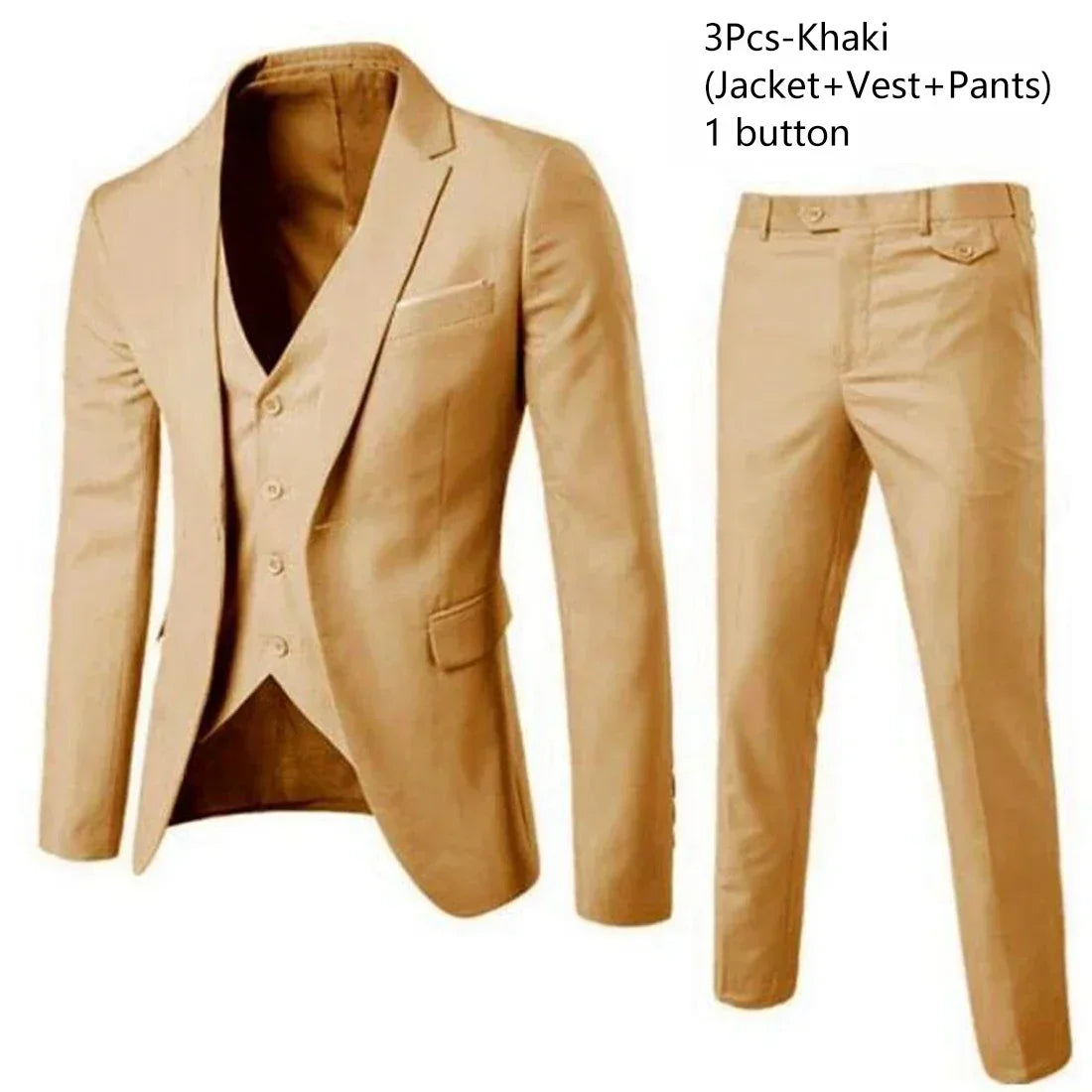 Suits For Men 3 Pieces Set Elegant Wedding  Fashion Classic Full Jackets Vest Pants Blazers Outfit 2026 Formal Costume