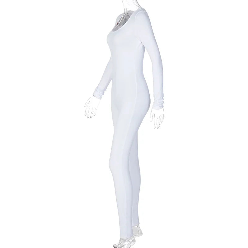 Women's Bodycon Jumpsuit – Long Sleeve Slim Fit Romper