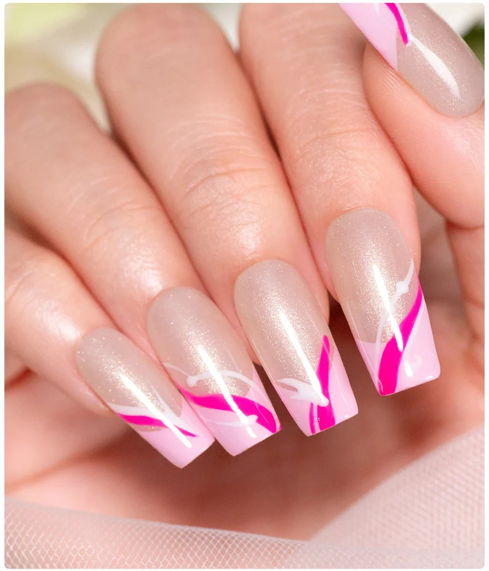 30ML Glitter Poly Nail Gel Hema Free Pink Glitter Acrylic Gel Finger Extension Nail Gel Semi-Permanent Nail Varnish For Manicure