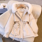 Detachable Pai Overcomes Women's Winter 2026 New Casual Down Cotton Thicken Hooded Coat Female loose Warm Wool Overcoat