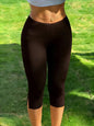 Women's Y2K Street Style Black Slim Fit Capri Pants
