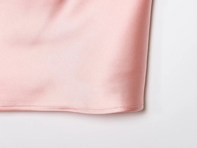 Styledora Satin Halter Top