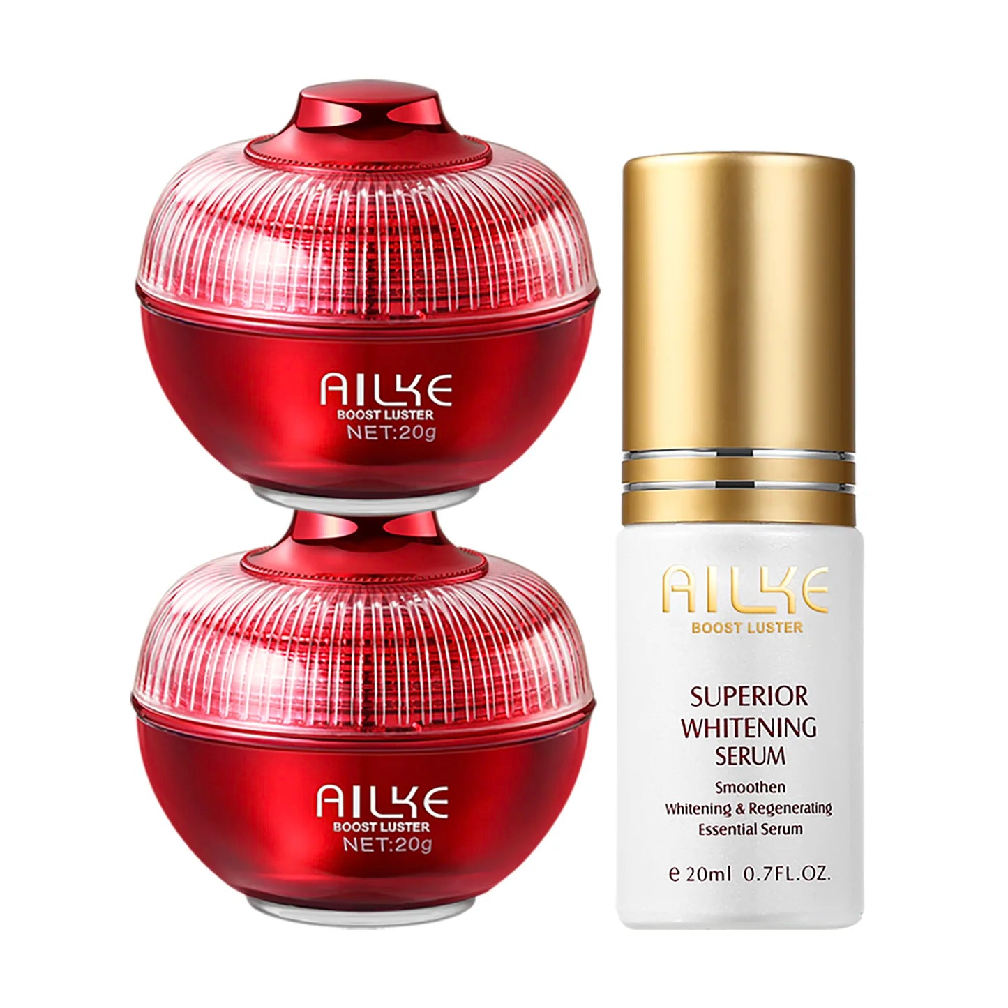 AILKE Whitening Face Care Set, With Hyaluronic Acid, Reduce Freckles, Melanin, Dark Spots, Even Skin Tone, For All Skin Types