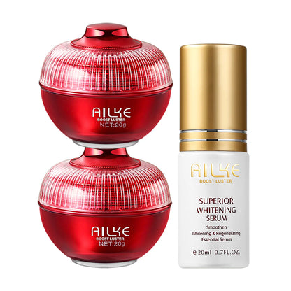 AILKE Whitening Face Care Set, With Hyaluronic Acid, Reduce Freckles, Melanin, Dark Spots, Even Skin Tone, For All Skin Types