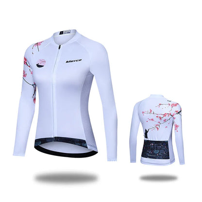 Women Cycling Jersey Long Sleeve Breathable Lightweight Spring Autumn Road Bike Top