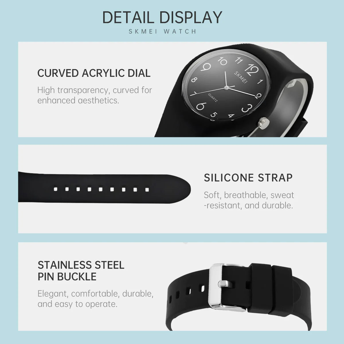 SKMEI 7091 Kids Quartz Wristwatch For Students Youth Cool Casual Creative Sport Children's Wtatch Relogio Fashion Watches