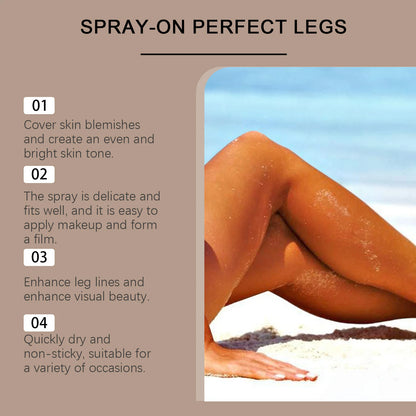 Bronze Leg Makeup Liquid Concealer Even Skin Tone Lasting Moisturizing Body Foundation Cover Tattoo Blemish Fake Tanning Spray