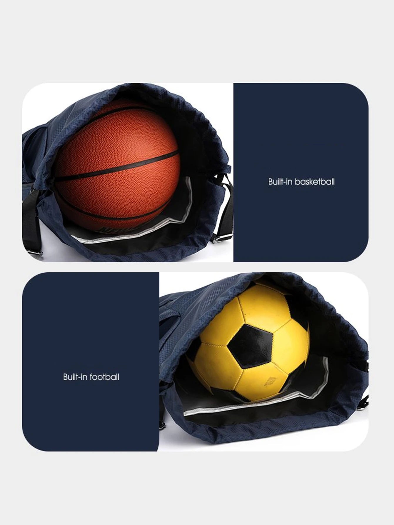 Sport Drawstring Backpack – Dry & Wet Separation Gym Bag