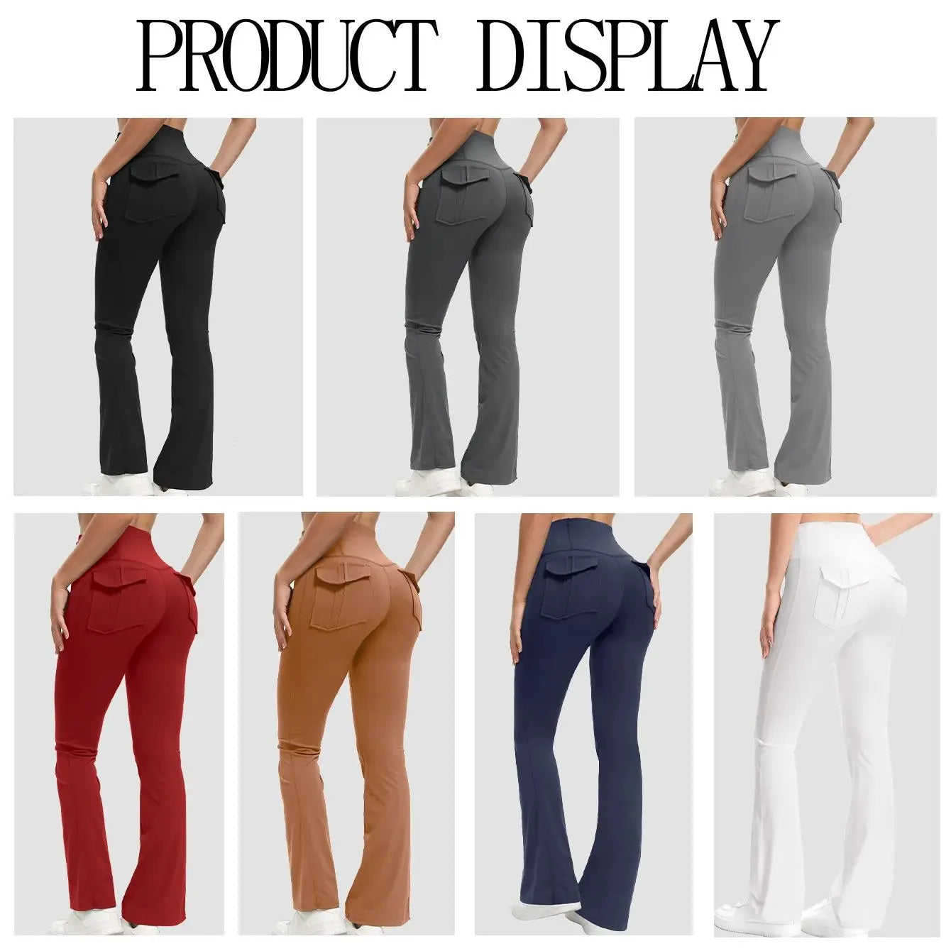 Women's High Waist Flare Yoga Pants – Tummy Control Bootcut Leggings