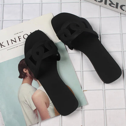 Woman Flat Slippers Candy Color Sandals