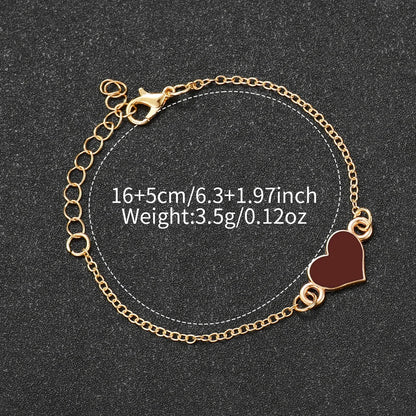4PCS Fashion Square Women Watches Heart Bracelet Set Arabic Dial Silicone Strap Quartz Wristwatch Reloj Mujer Girls(Without Box)