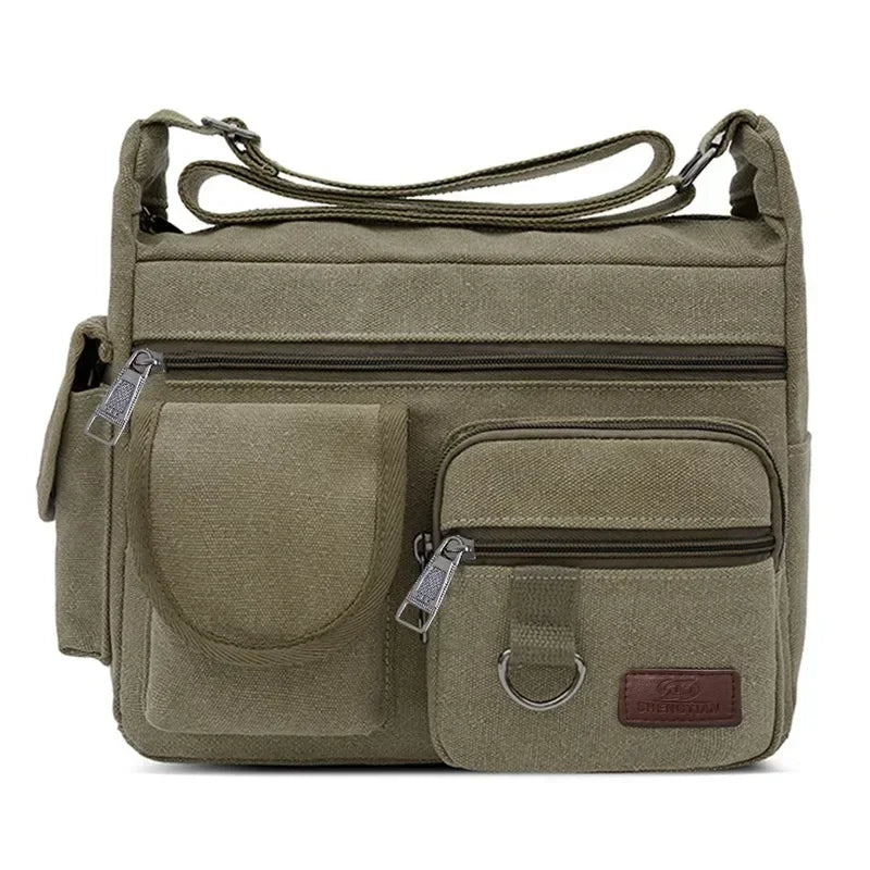 Casual Tote Travel Male Crossbody Bag Men's Canvas Shoulder Bags Luxury Messenger Bags Fashion High Quality Handbag Chest Bag
