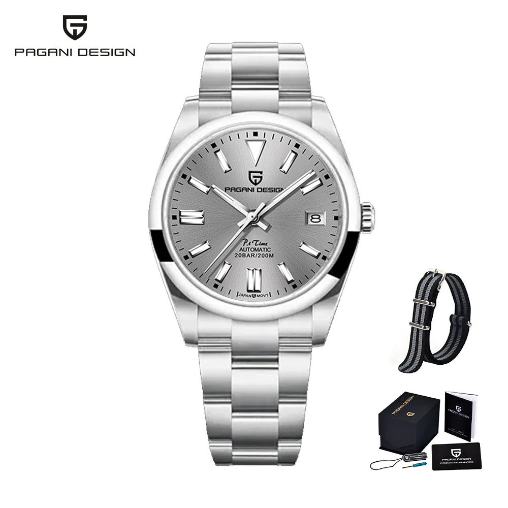 PAGANI DESIGN Luxury Classic Men‘s Mechanical Automatic Watches NH35A Stainless Steel Sports Waterproof Sapphire Clock PD1690