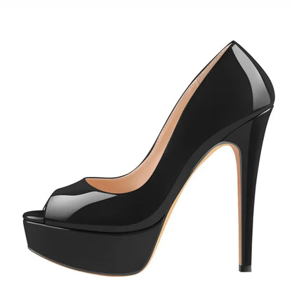 Crossdresser Sexy StilettosWomen Platform Peep Toe High Heel Sandals