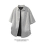 LEGIBLE Summer Shirts Men Loose Thin Cotton Short Sleeve Shirts Male Fashion Stand Solid Color 4XL 5XL