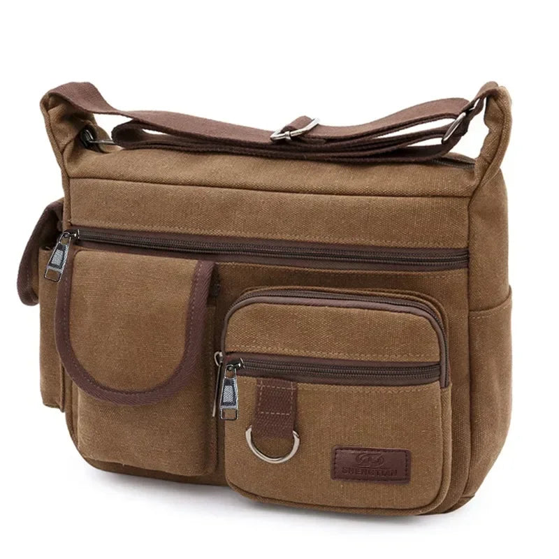 Casual Tote Travel Male Crossbody Bag Men's Canvas Shoulder Bags Luxury Messenger Bags Fashion High Quality Handbag Chest Bag