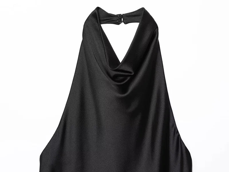 Styledora Satin Halter Top