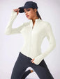 Women's Slim Fit Yoga Zip Jacket – Body Sculpting Short Sports Coat