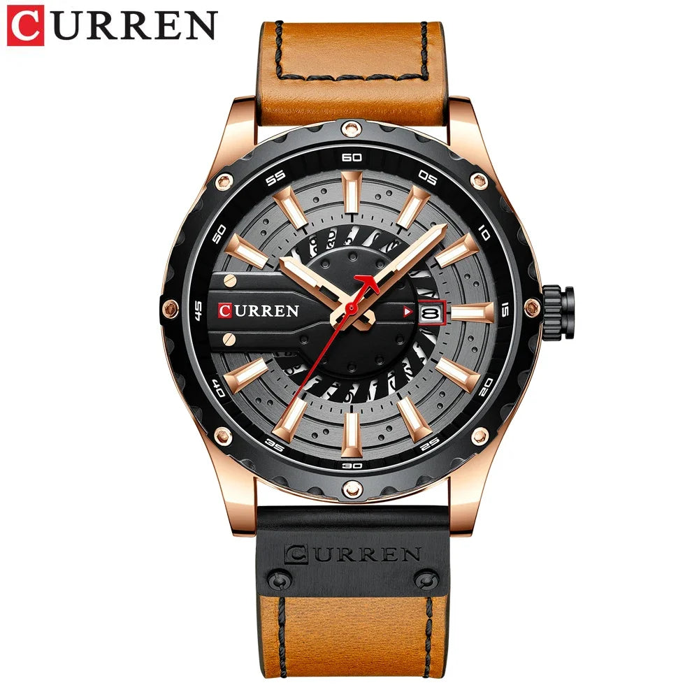 CURREN Brand Quartz Watch Men New Fashion Waterproof Casual Business Military Men Watch Auto Date Watches Relogio Masculino