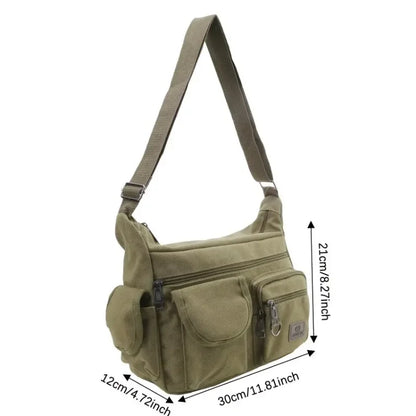 Casual Tote Travel Male Crossbody Bag Men's Canvas Shoulder Bags Luxury Messenger Bags Fashion High Quality Handbag Chest Bag