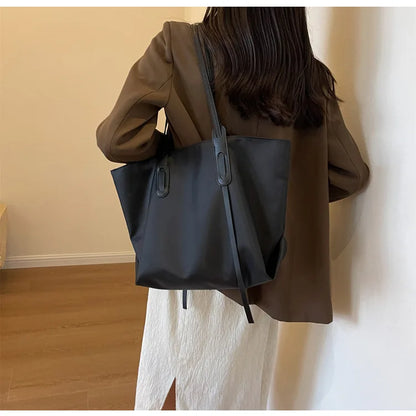 Women Handbags large Capacity Tassels Female Shoulder Bags Soft Oxford Travel big Totes new ladies Hand Bag black
