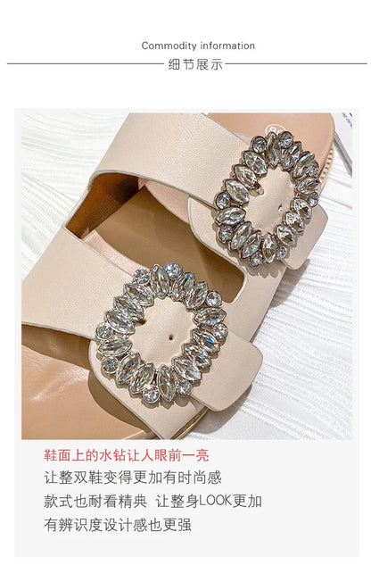 2026 Brand Rhinestone Buckle Sandals