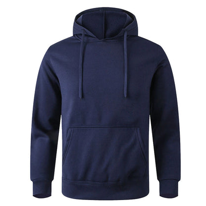 Unisex Casual Hoodie – Solid Color Pullover Sweatshirt