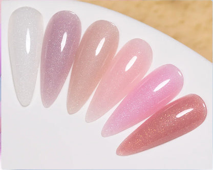 30ML Glitter Poly Nail Gel Hema Free Pink Glitter Acrylic Gel Finger Extension Nail Gel Semi-Permanent Nail Varnish For Manicure