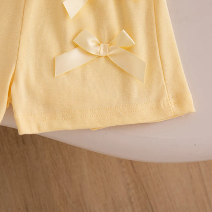 Short-Sleeve Top and Shorts Baby Girl Clothes Cute Beach Baby Outfit Set