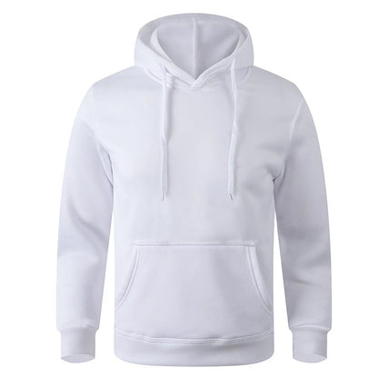 Unisex Casual Hoodie – Solid Color Pullover Sweatshirt