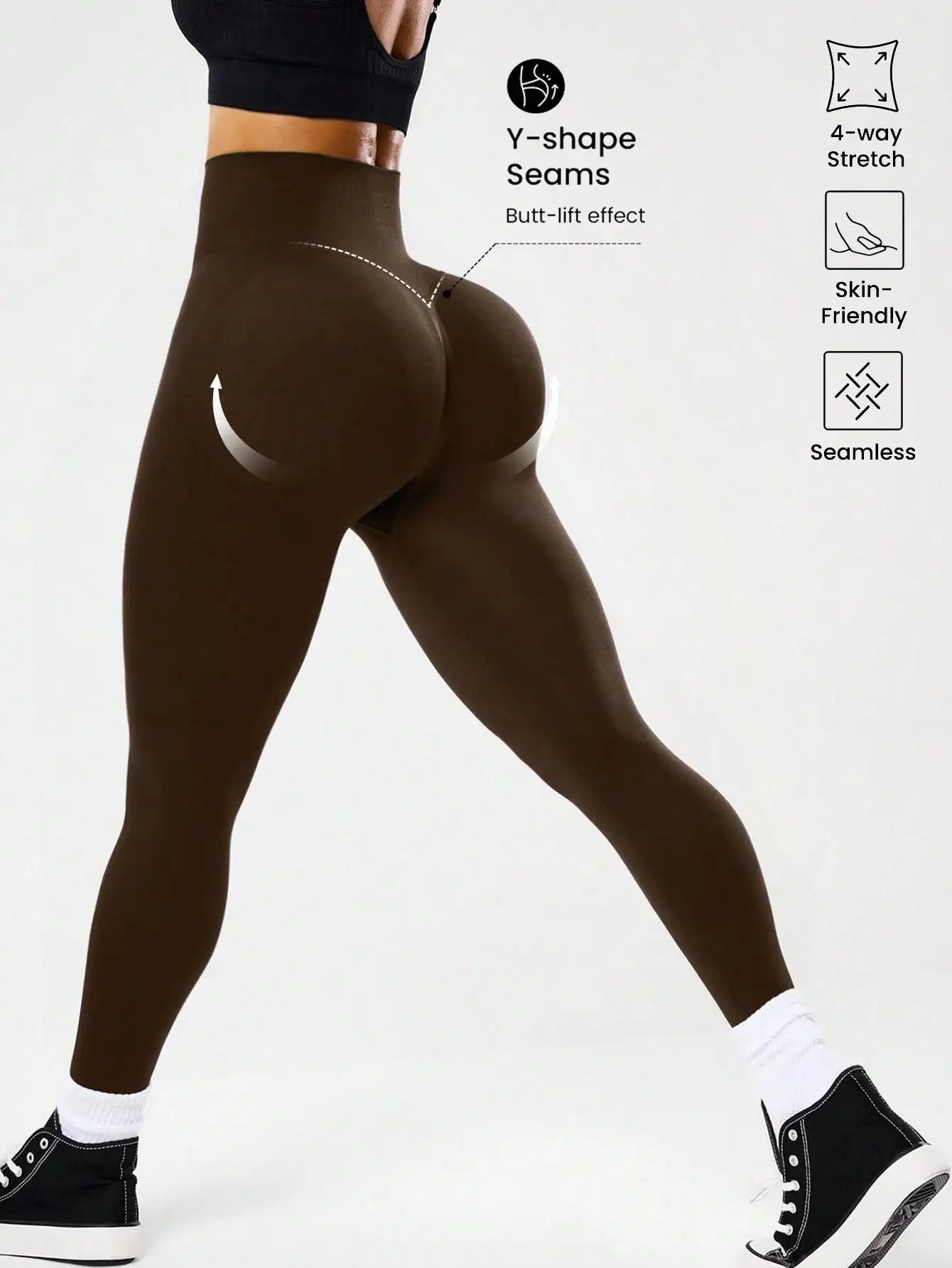 Bestselling Women's High-Waisted Tummy Control Peach Ass Running Fitness